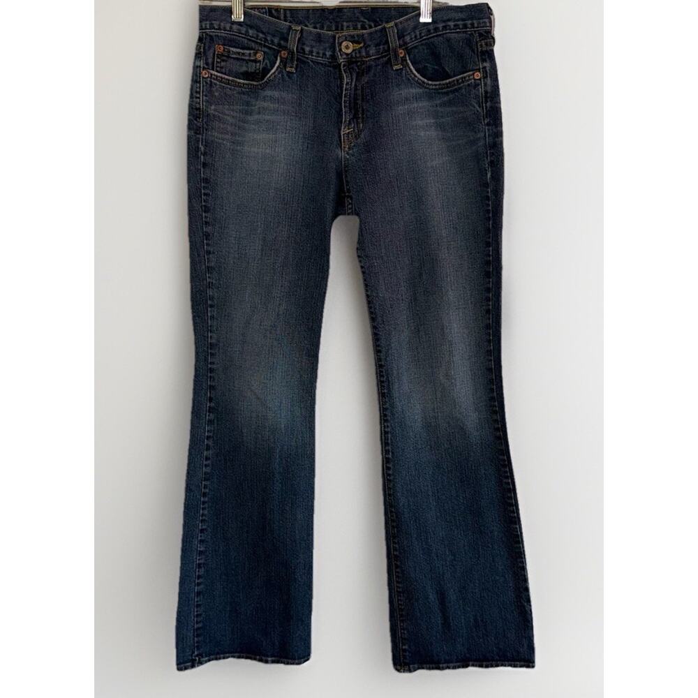 VTG Lucky Brand Jeans By Gene Montesano Flare Leg Mid Rise Y2K Grunge Sz 8/29